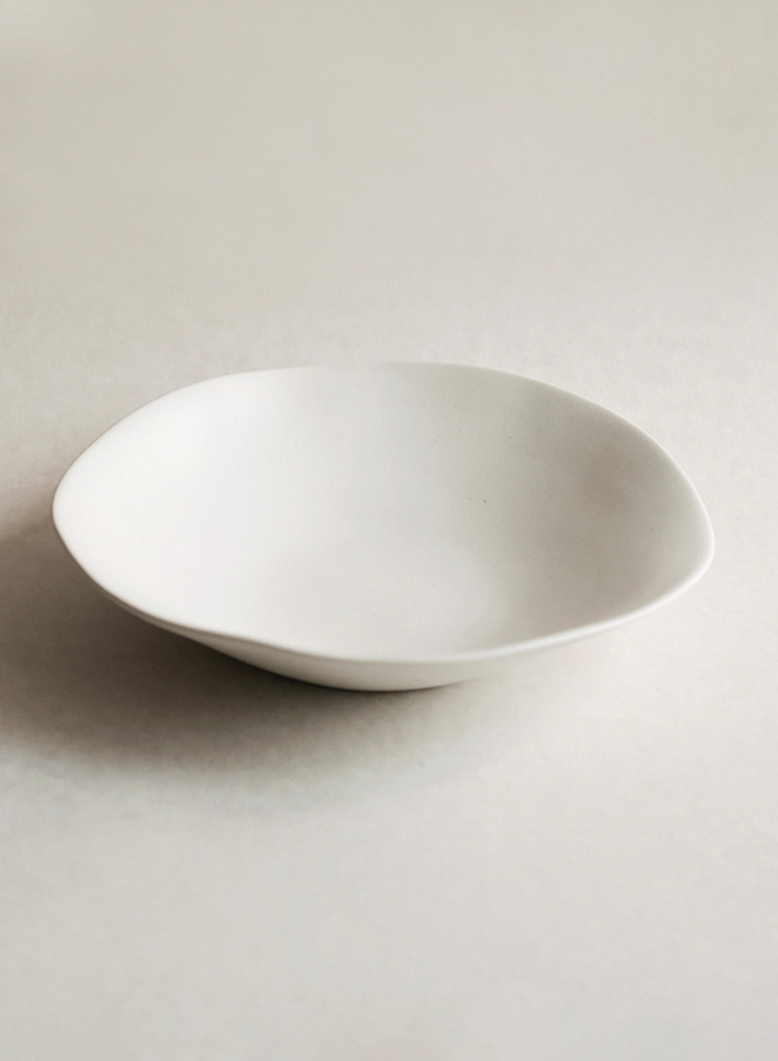 NR Ceramics Low Bowl, stone white