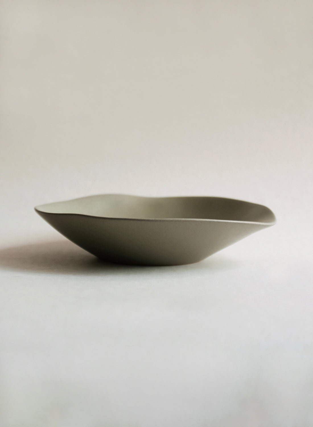 NR Ceramics Low Bowl, forest green