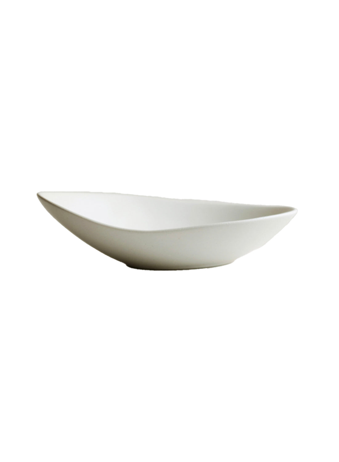 NR Ceramics Oval Bowl, stone white