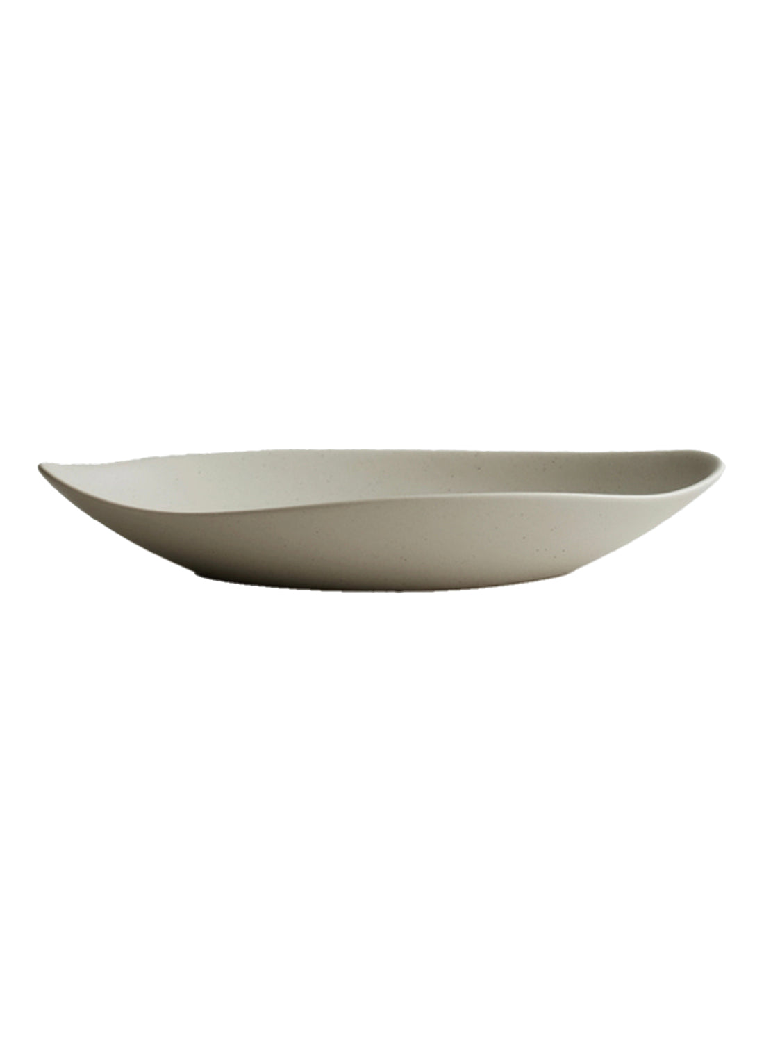 NR Ceramics Oval Leaf Plate, soil beige