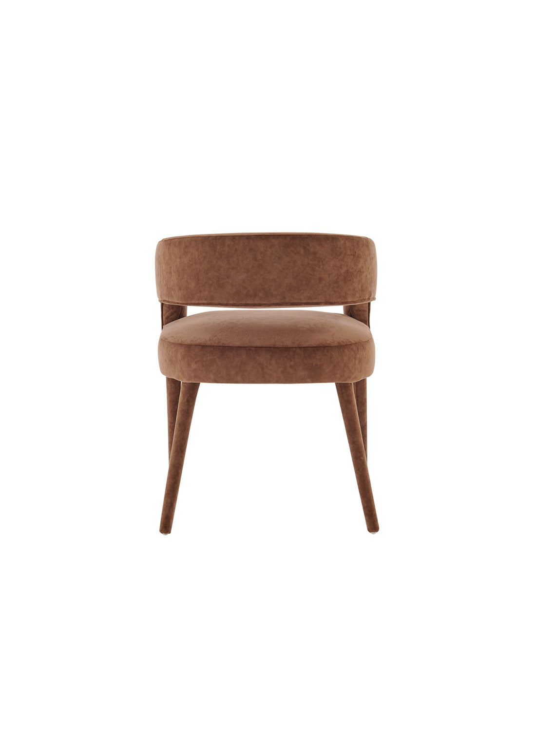 Dainty Velvet Dining Chair, brown