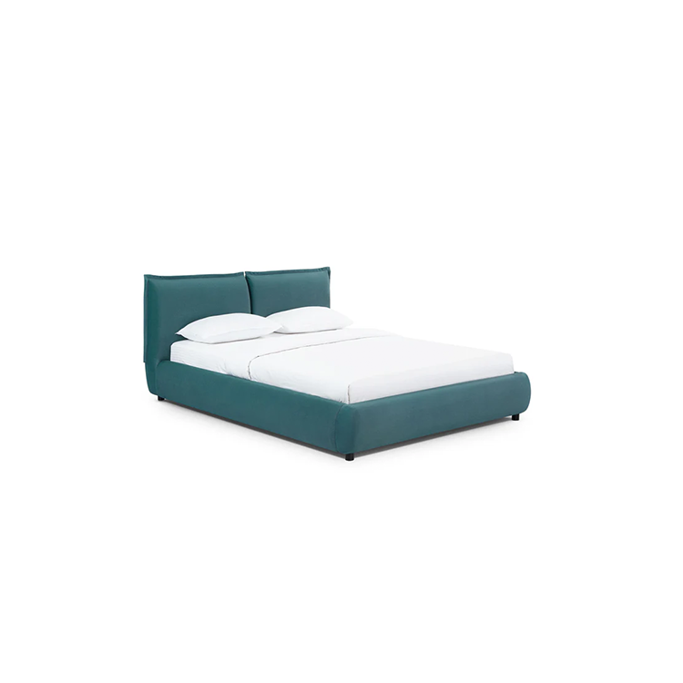 Mel Mohei Velvet King Bed, Teal