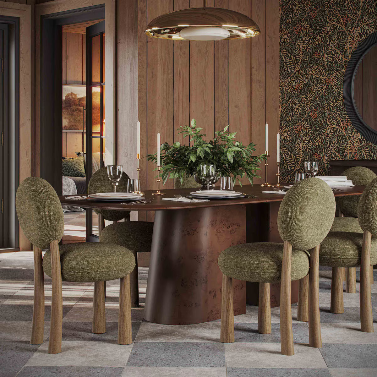 Channie Olive Green Dining Chair