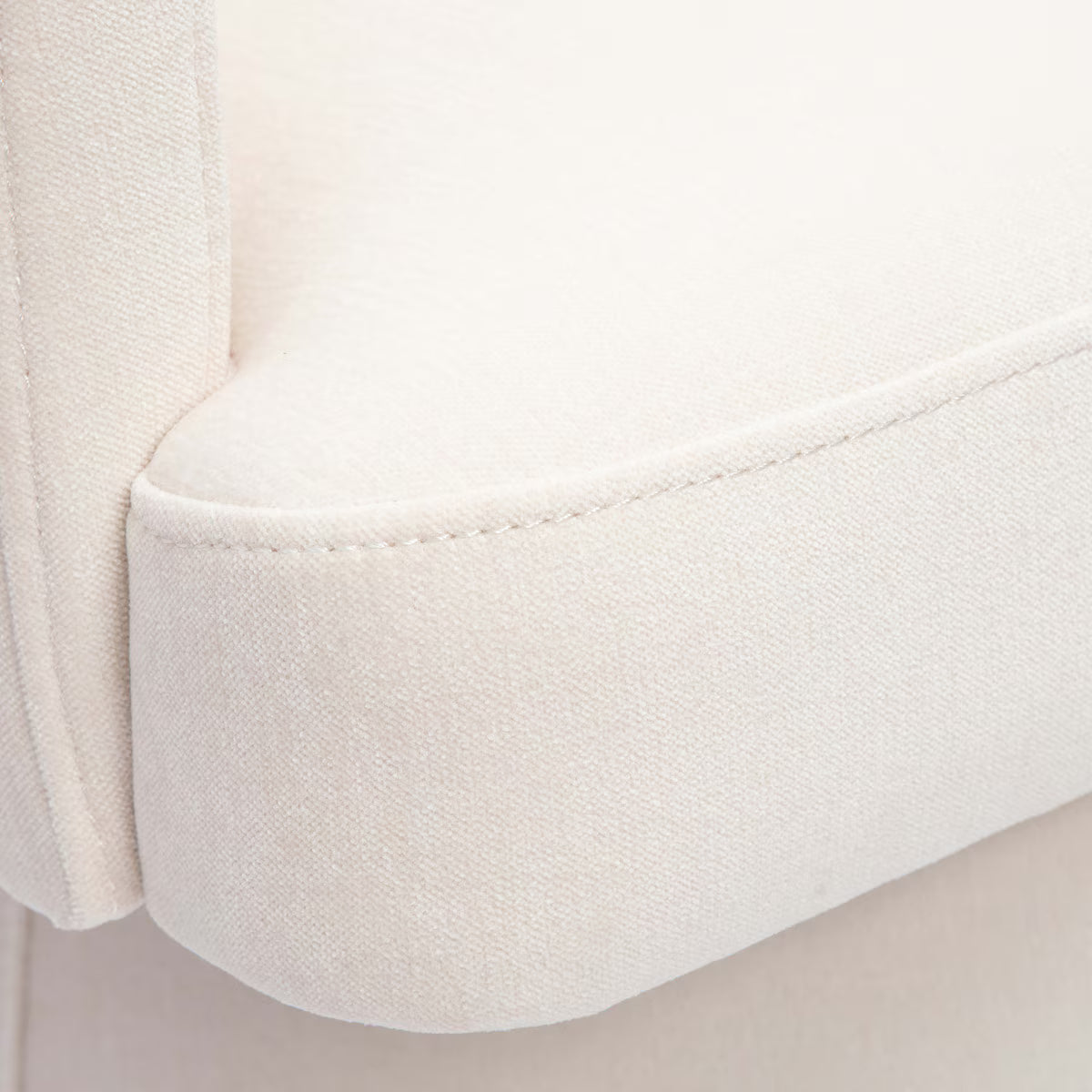 Christine Rolling Desk Chair Cream