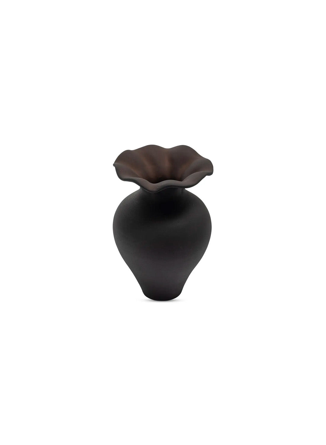 Tulip 12in Decorative Vase, Black