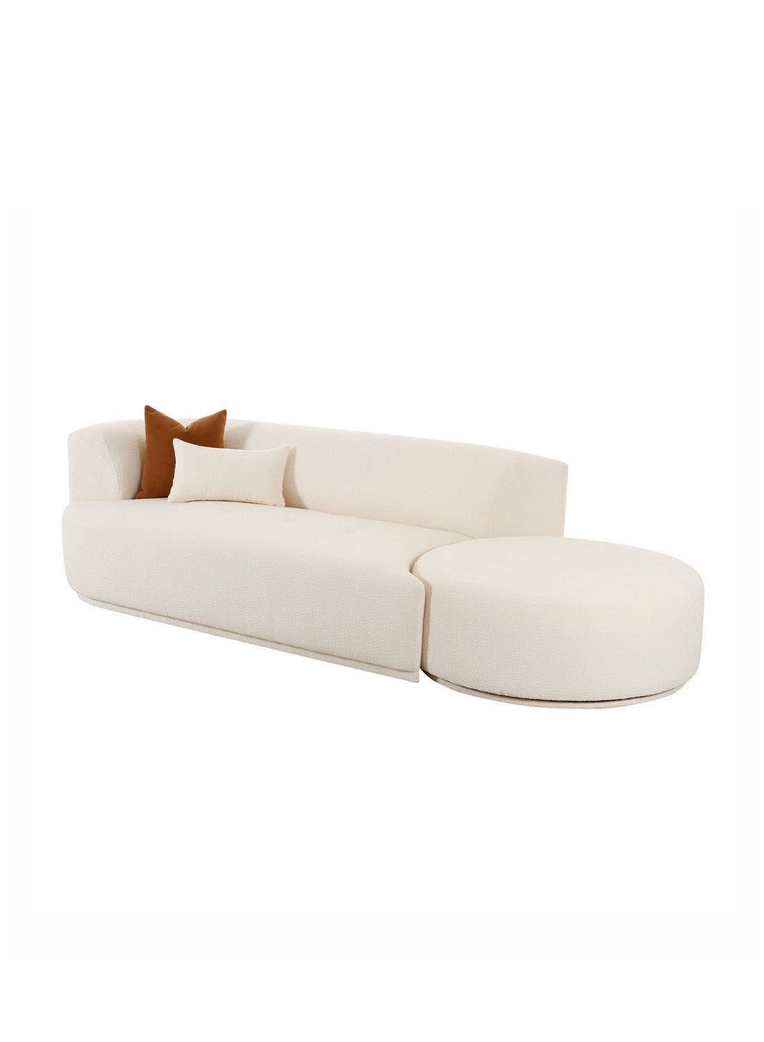 Felice Cream Boucle Chaise Modular LAF Sofa