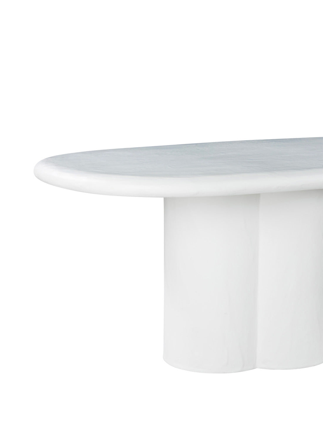 Avery Oval Dining Table, White