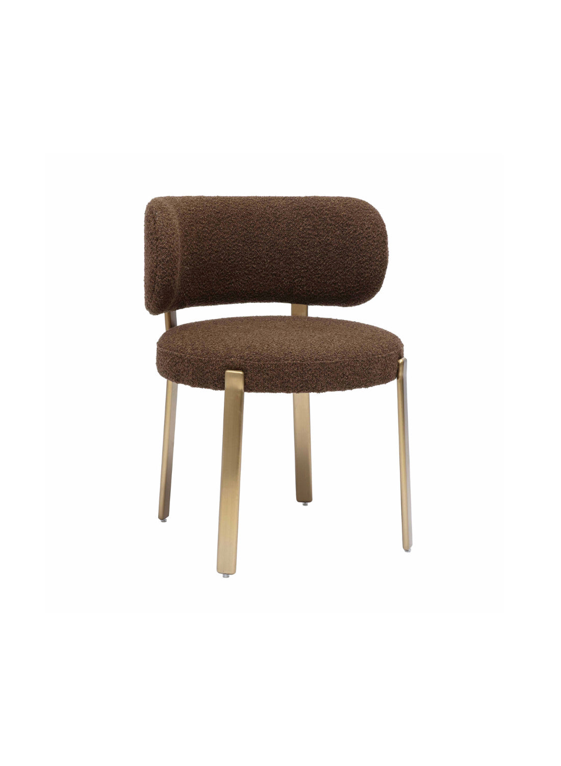 Nodav Boucle Dining Chair, brown