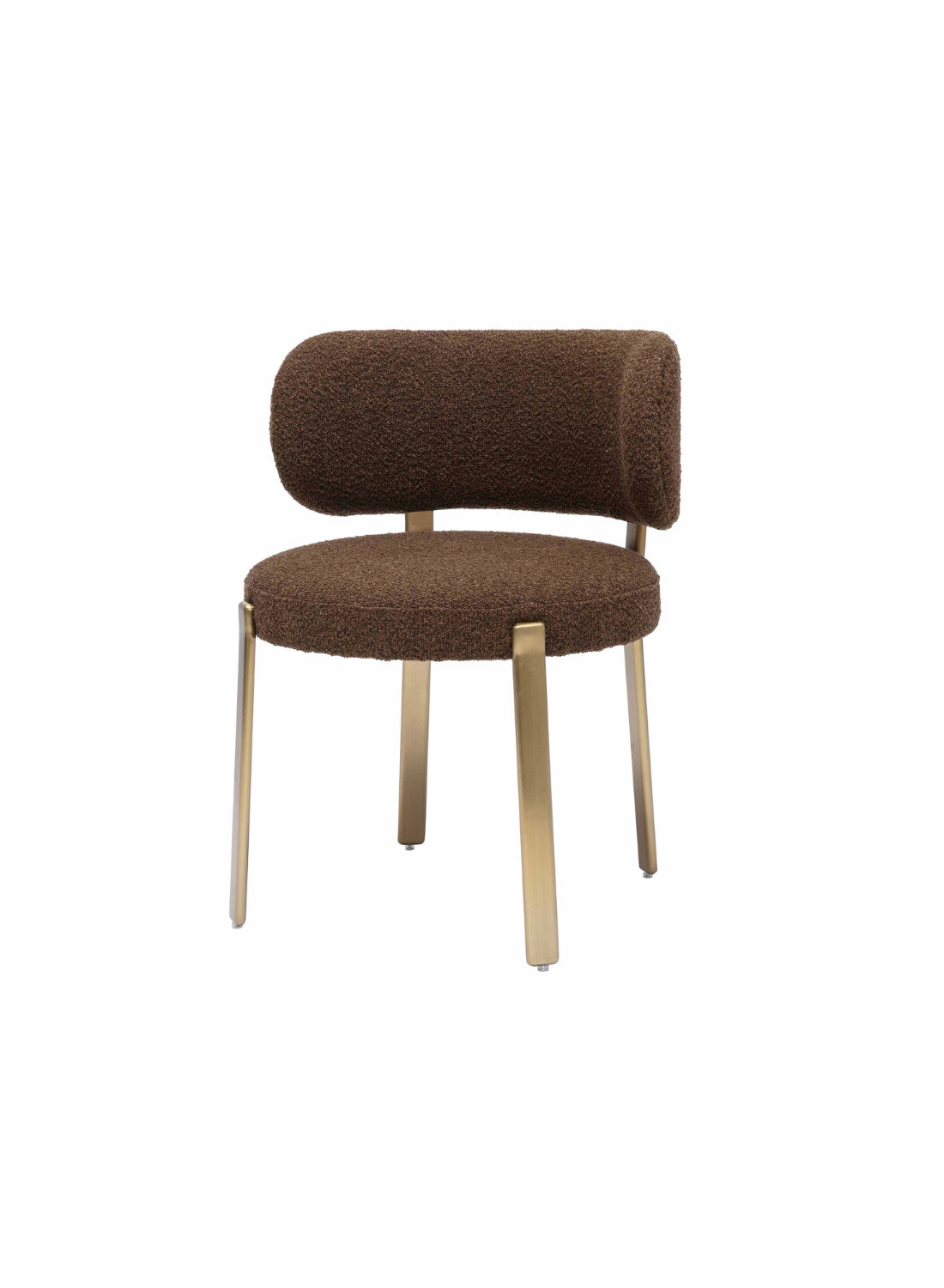 Nodav Boucle Dining Chair, brown