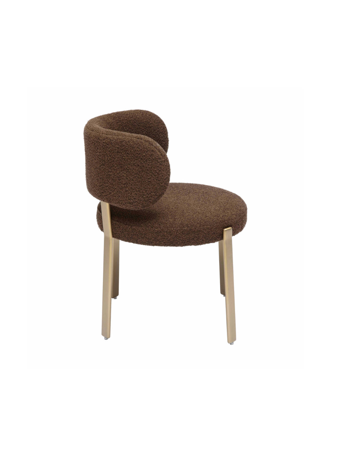 Nodav Boucle Dining Chair, brown