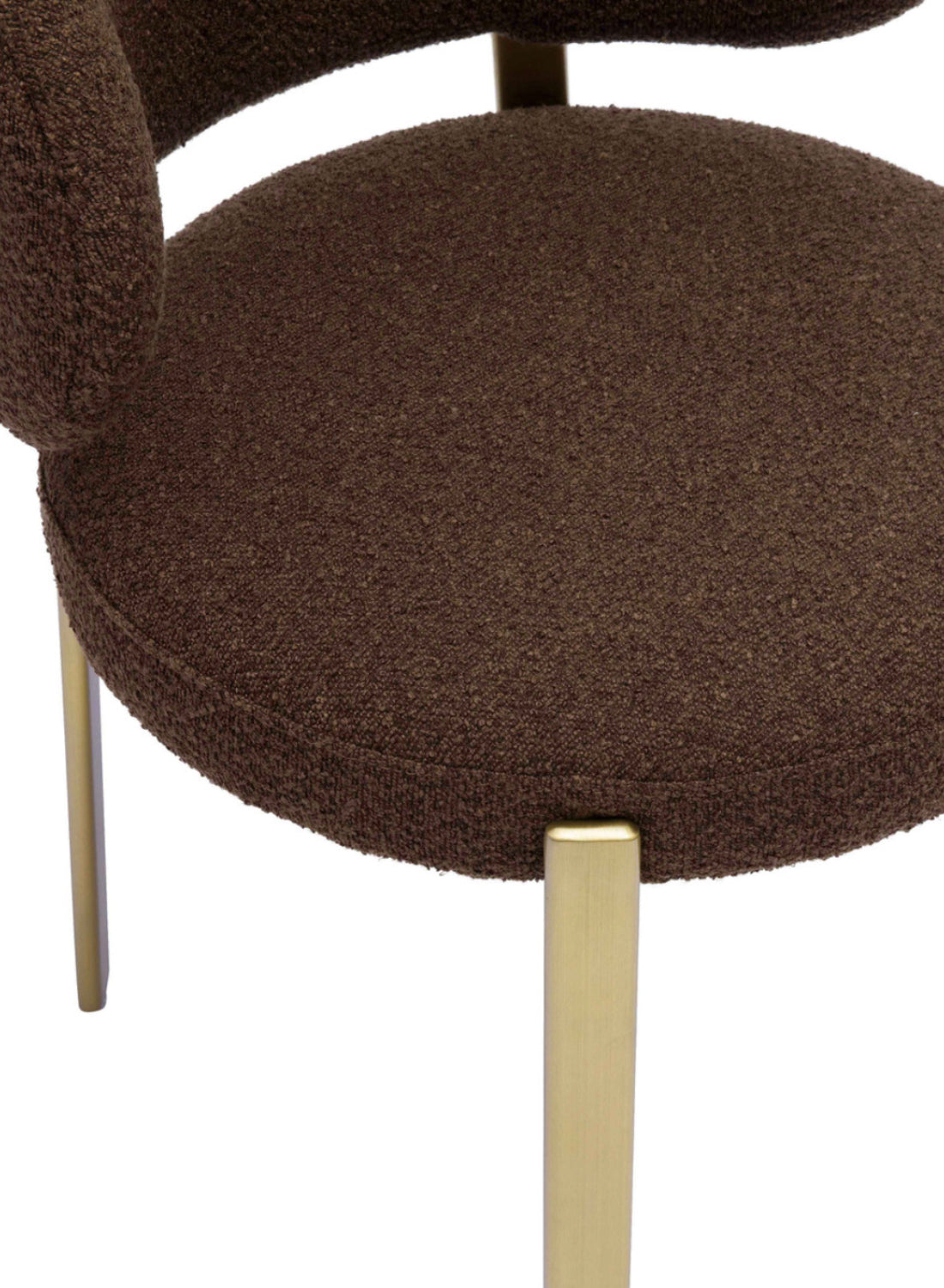 Nodav Boucle Dining Chair, brown