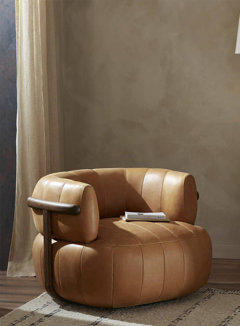 Four Hands Doss Swivel Chair, palermo cognac