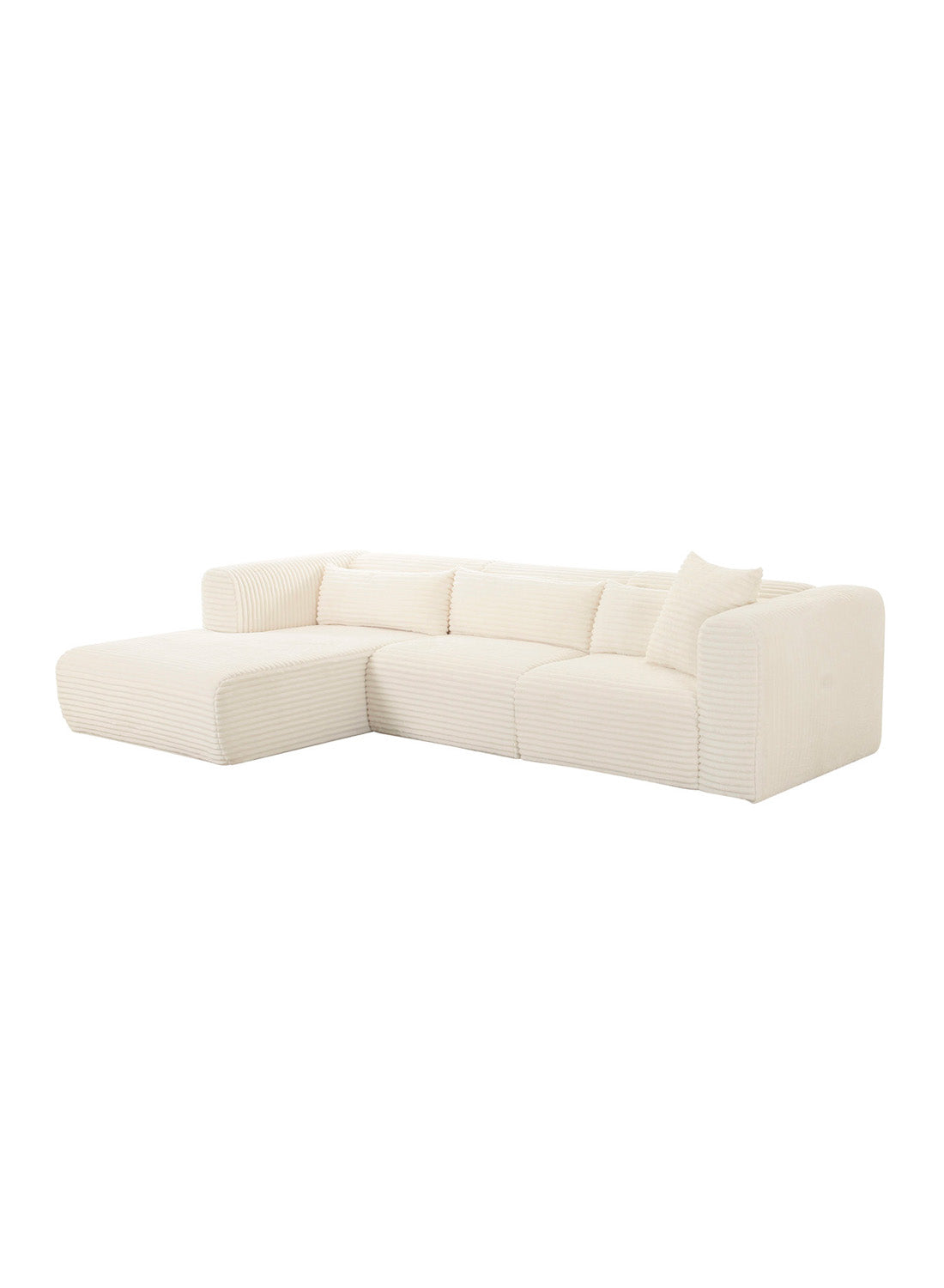 Fluffy on sale white sectional