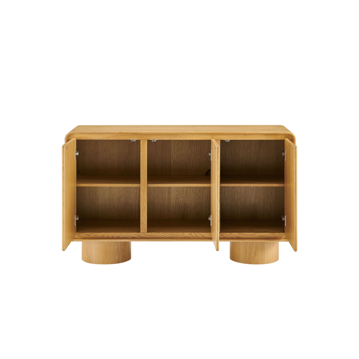 Arco 3-Door Cabinet, Oak