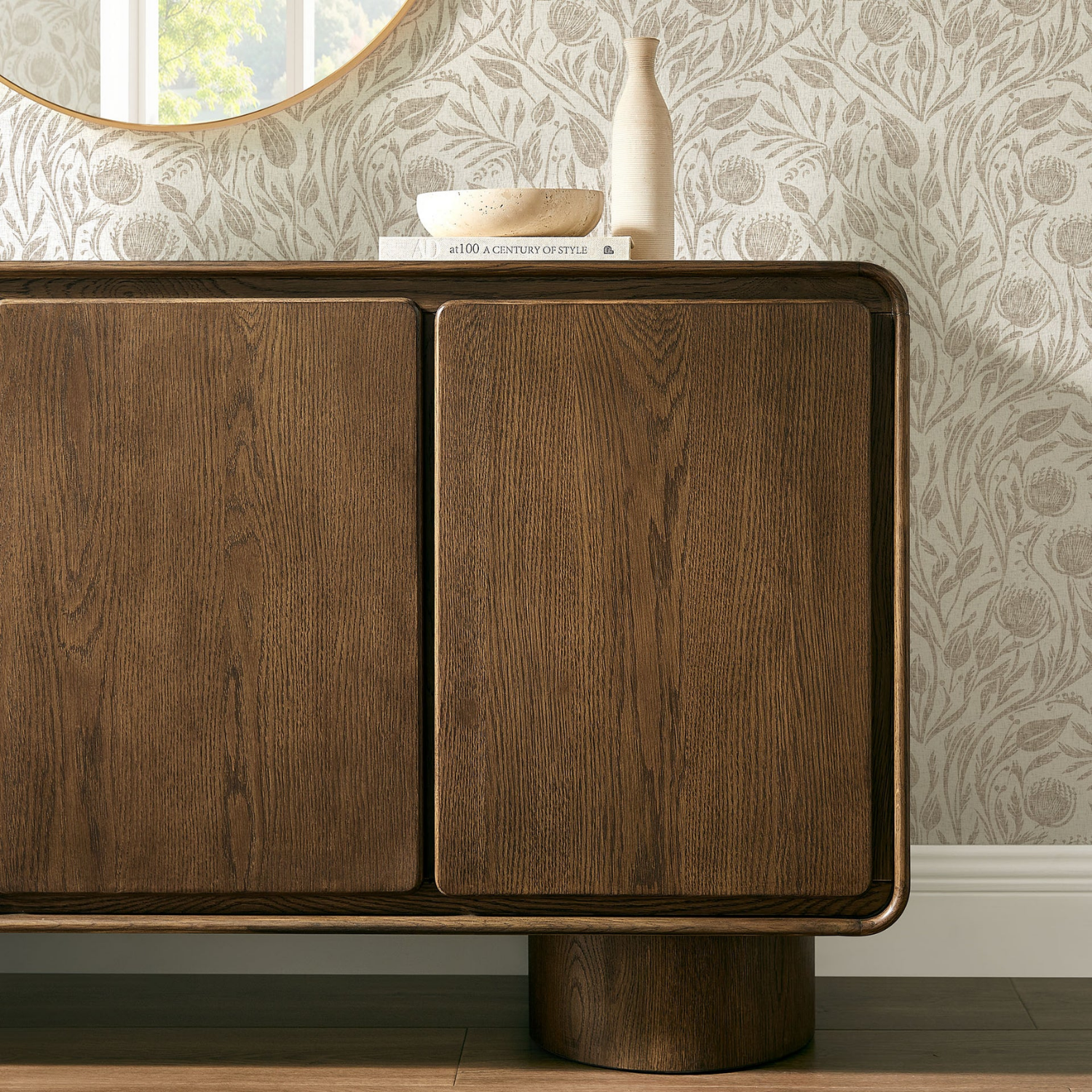 Arco 3-Door Cabinet, Walnut