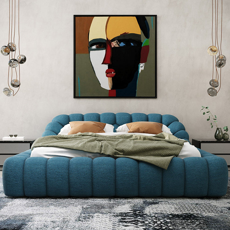 Veridian Queen Bed, blue