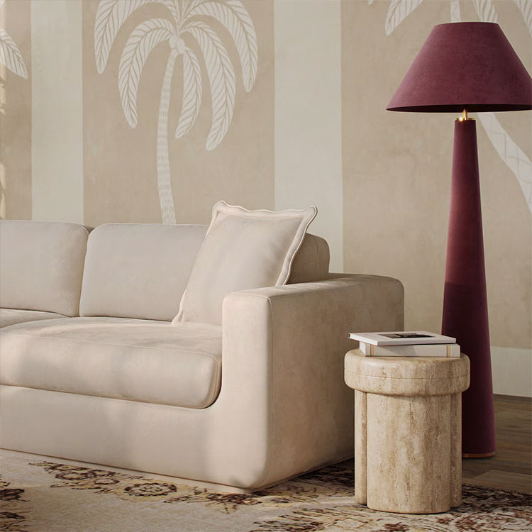 Graff Burgundy Velvet Floor Lamp