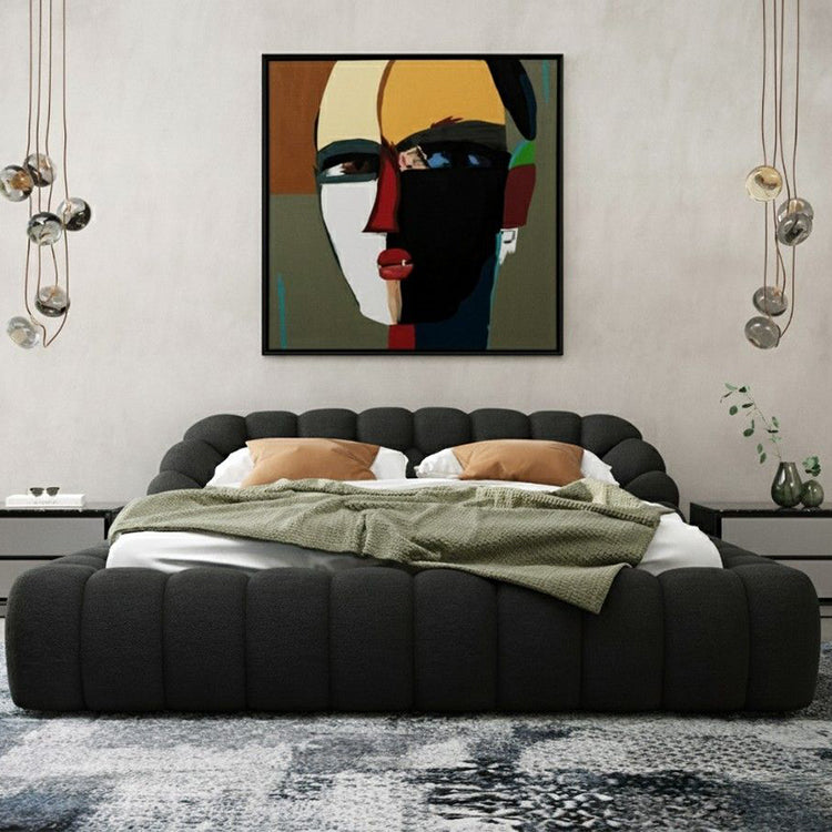 Veridian Eastern King Bed, black