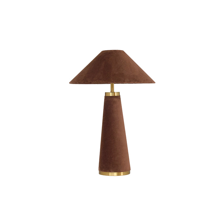 Graff Chocolate Brown Velvet Table Lamp