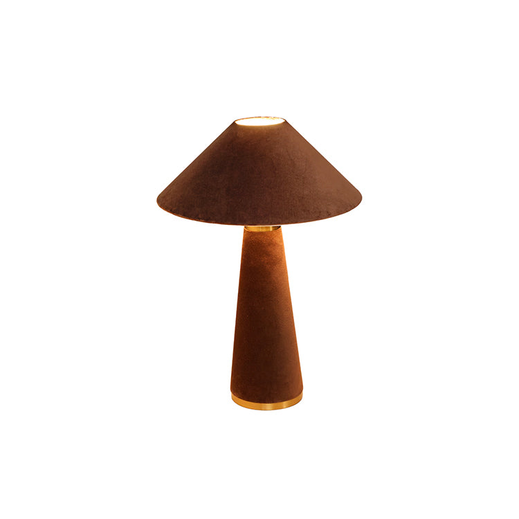 Graff Chocolate Brown Velvet Table Lamp
