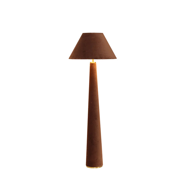 Graff Chocolate Brown Velvet Floor Lamp