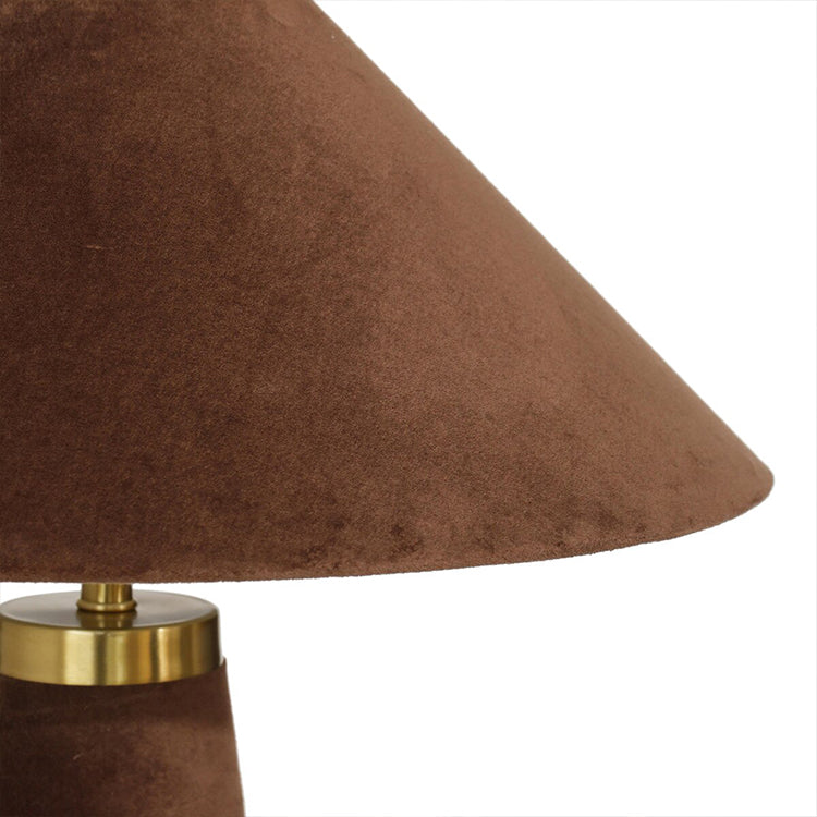 Graff Chocolate Brown Velvet Table Lamp