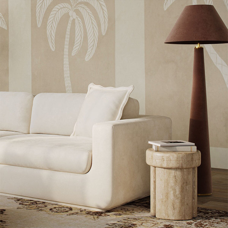 Graff Chocolate Brown Velvet Floor Lamp