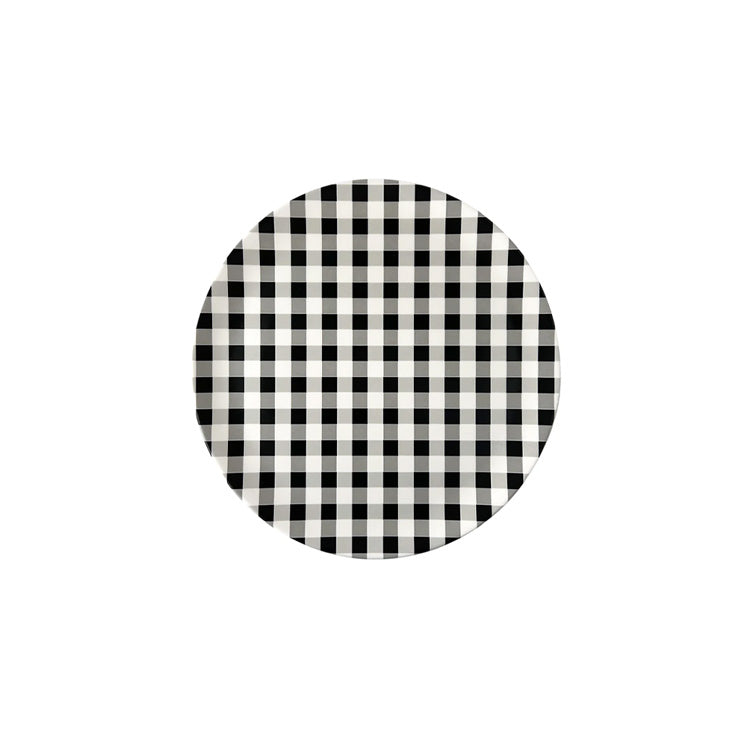 Xenia Taler Black Gingham Side Plate 8"