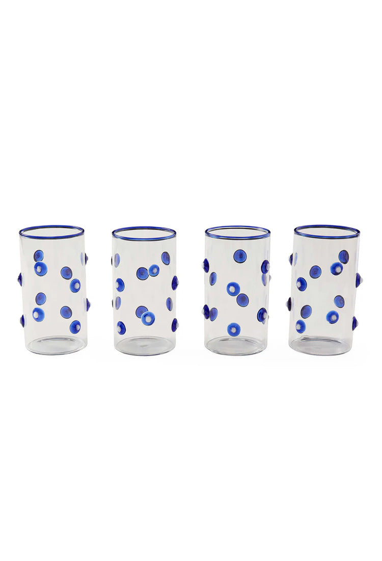 Jonathan Adler Dottie Highball Glasses, set of 4