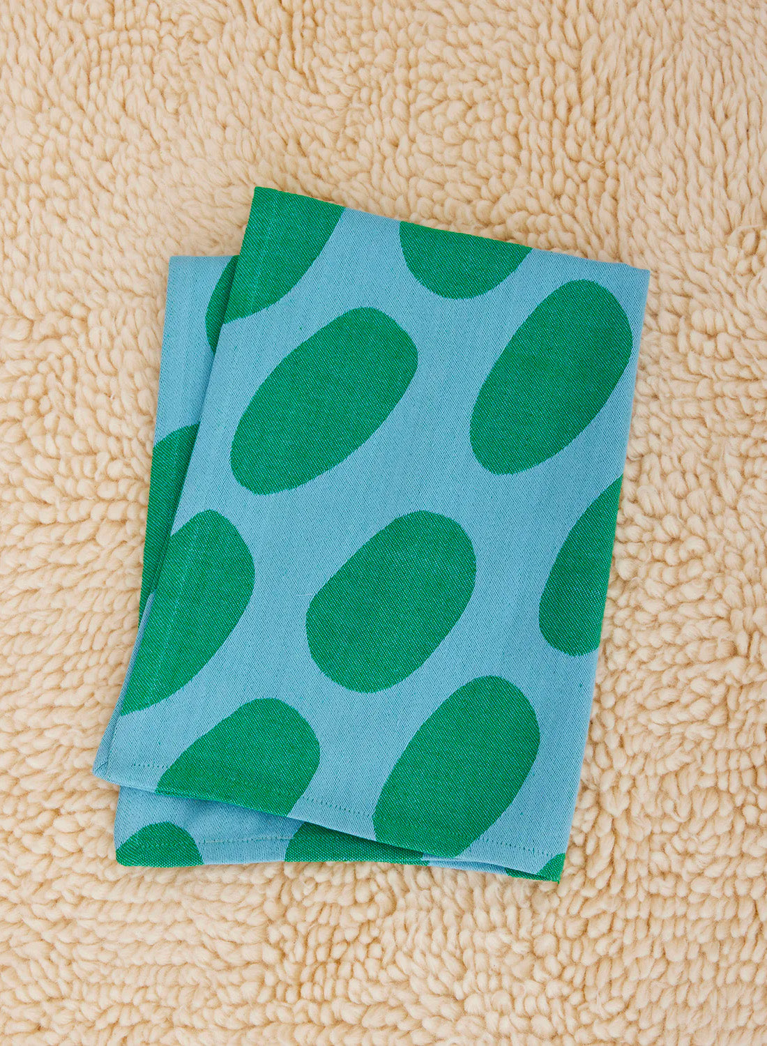 Atlas Cotton Bar Mops Kitchen Towels, GREEN Stripe, 100% Cotton