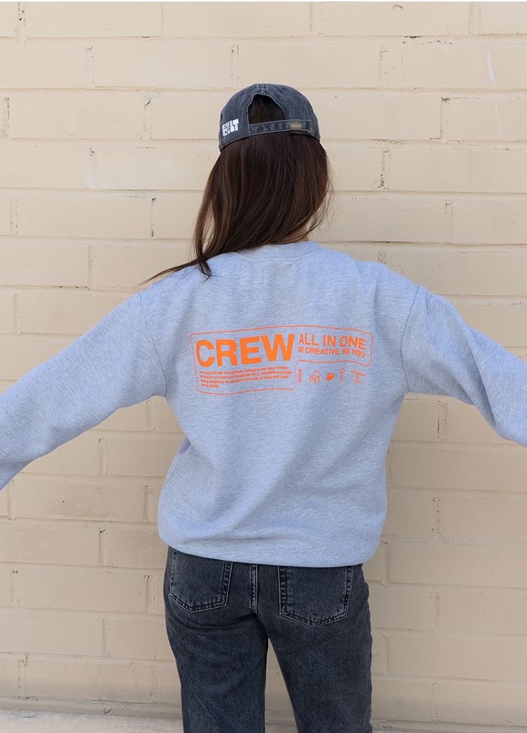 6XS CREW SWEATSHIRT,grey