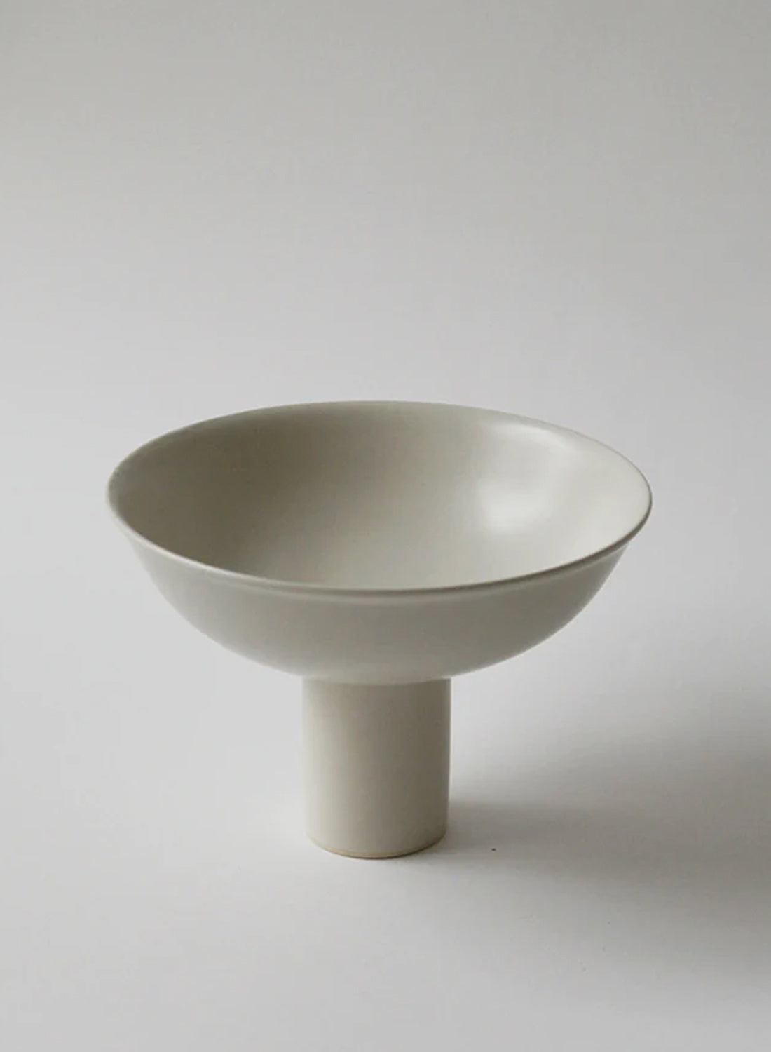 NR Ceramics Pedestal Bowl, fog