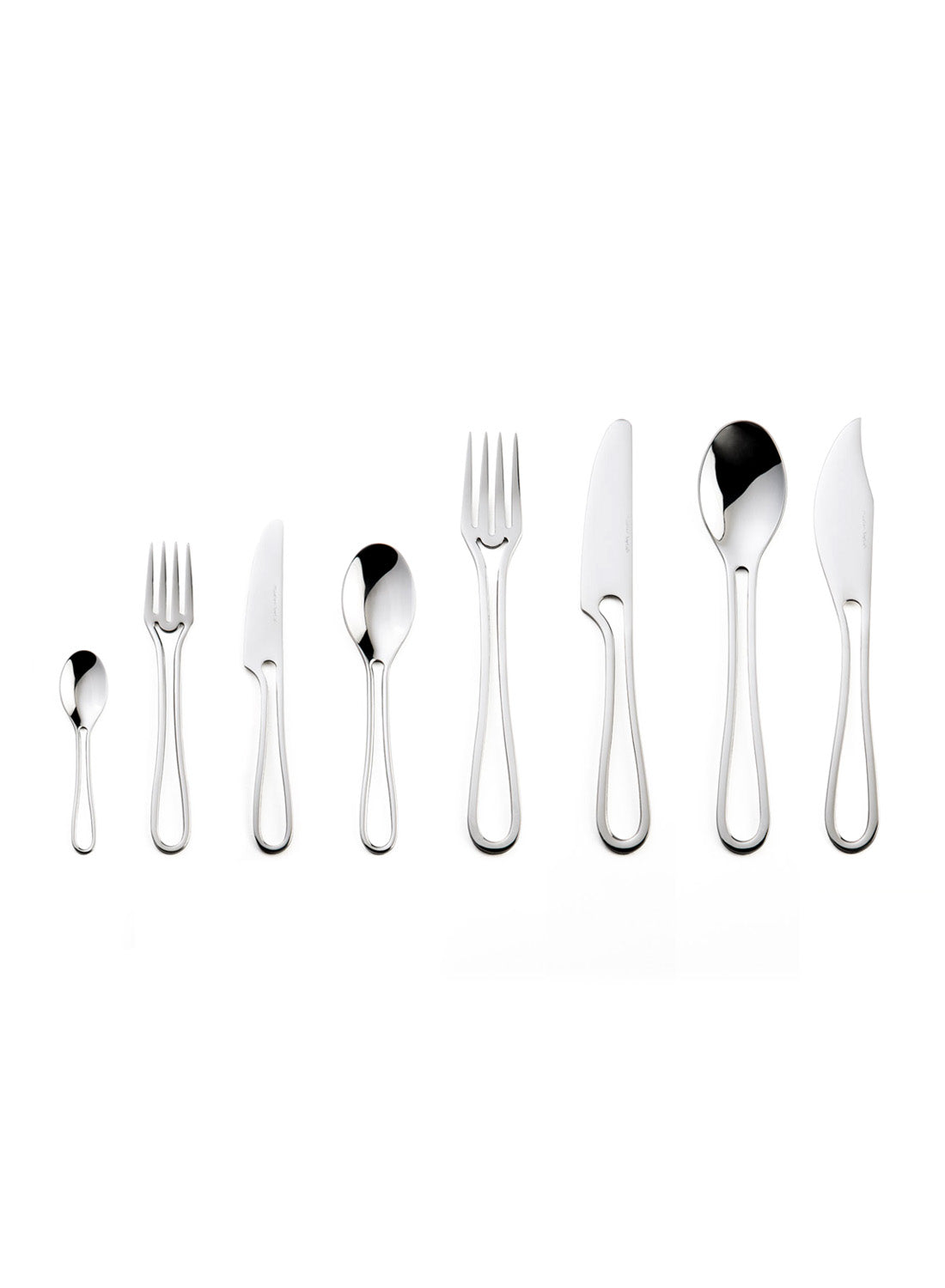 Maarten Baptist Outline Small Fork - Polished Stainless Steel