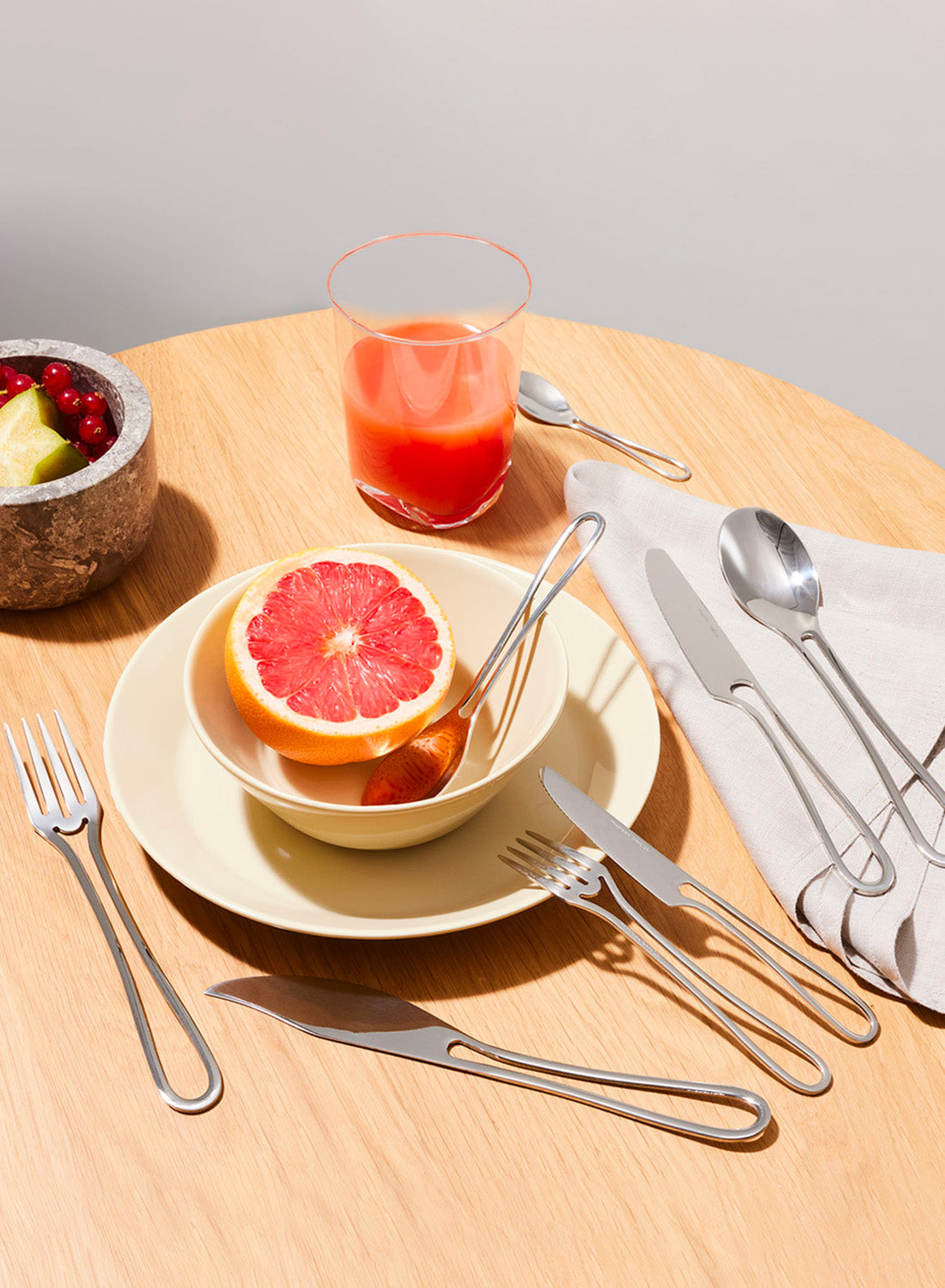 Maarten Baptist Outline Small Fork - Polished Stainless Steel