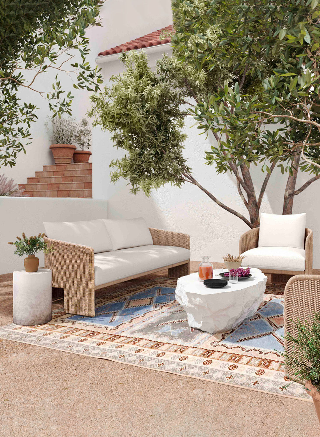 Luxe Almond Outdoor Armchair