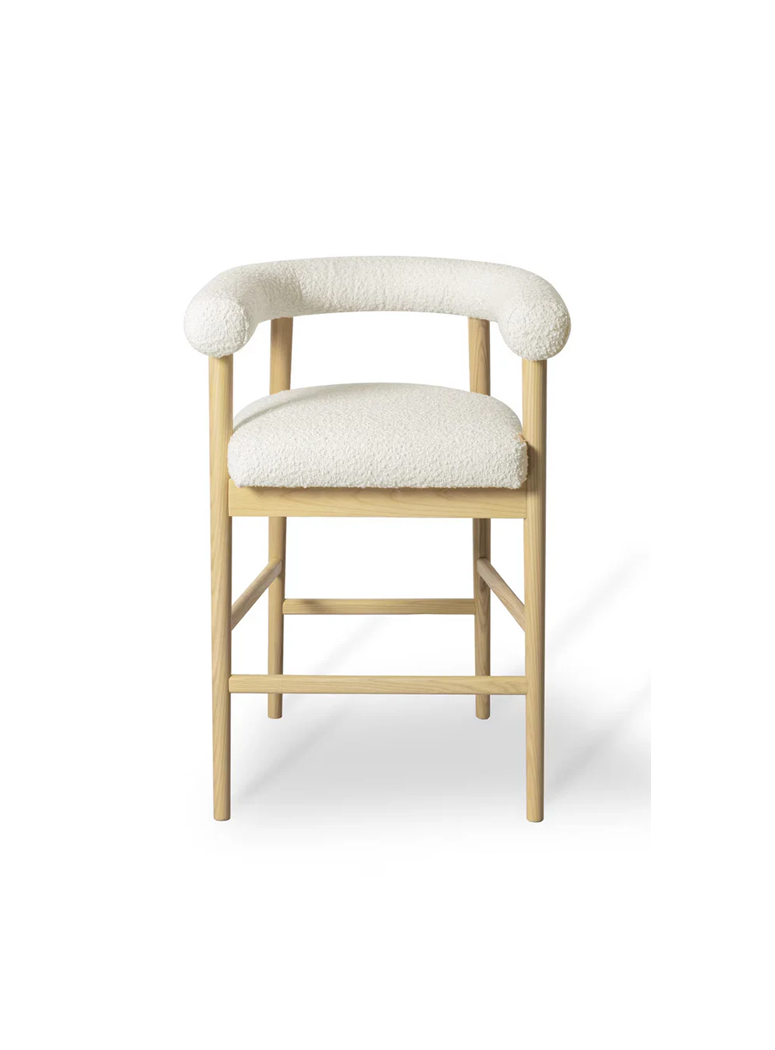 Riven Boucle Counter Stool,cream