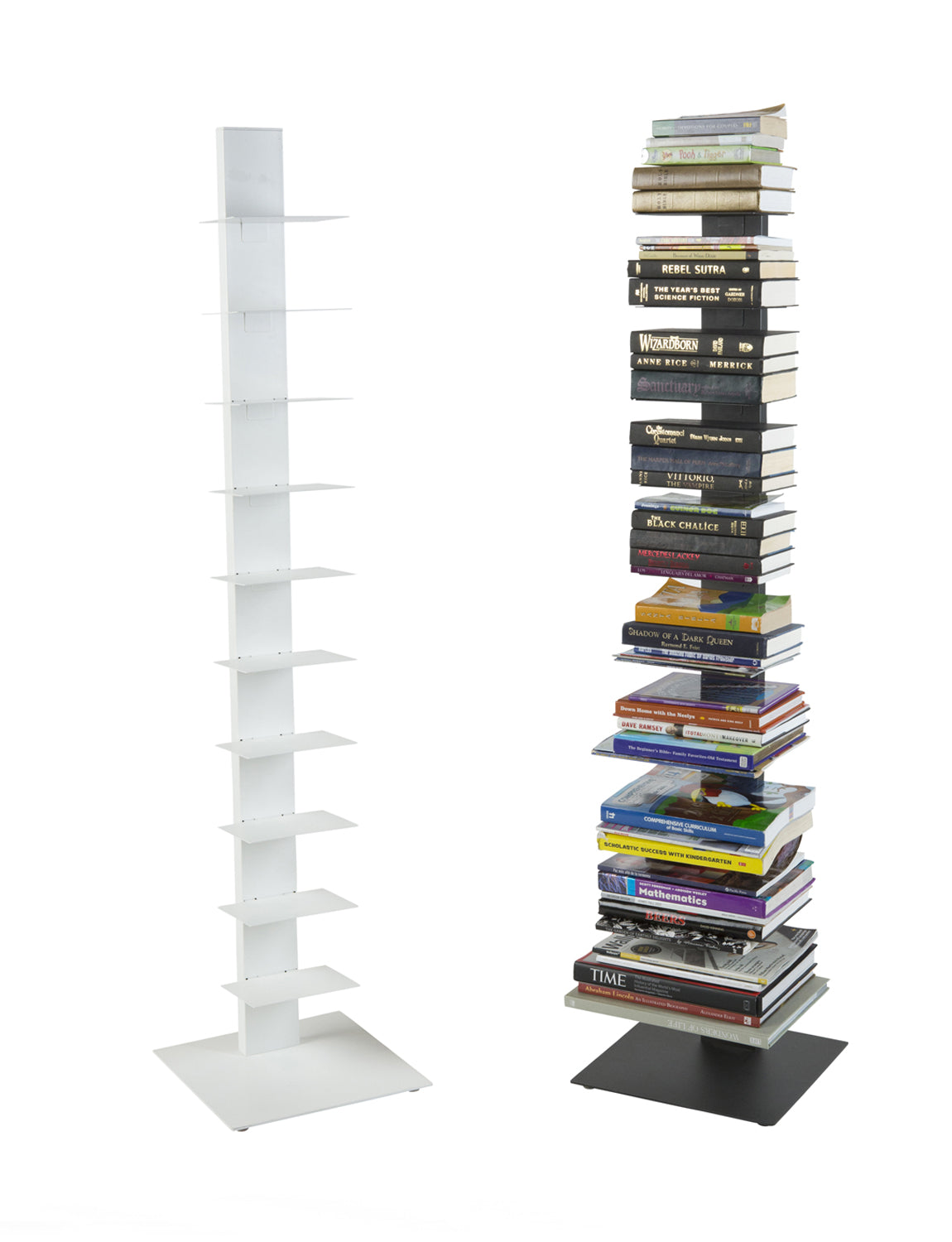 Tower bookshelf deals