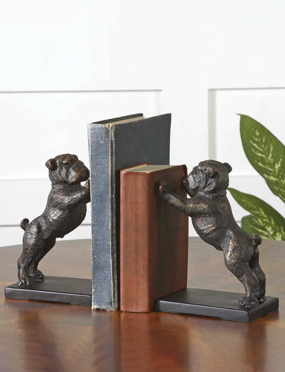 Paw Wow Bookends - Bulldog, Set of 2