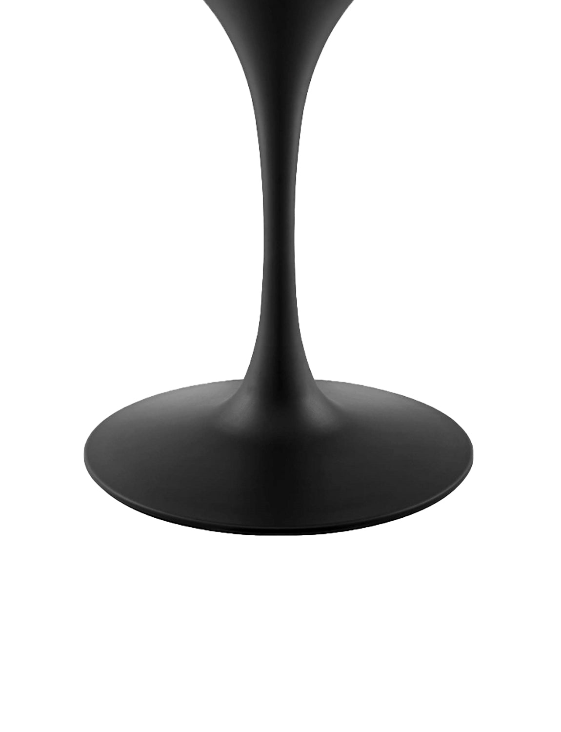 Lily Round Marble Dining Table, black base