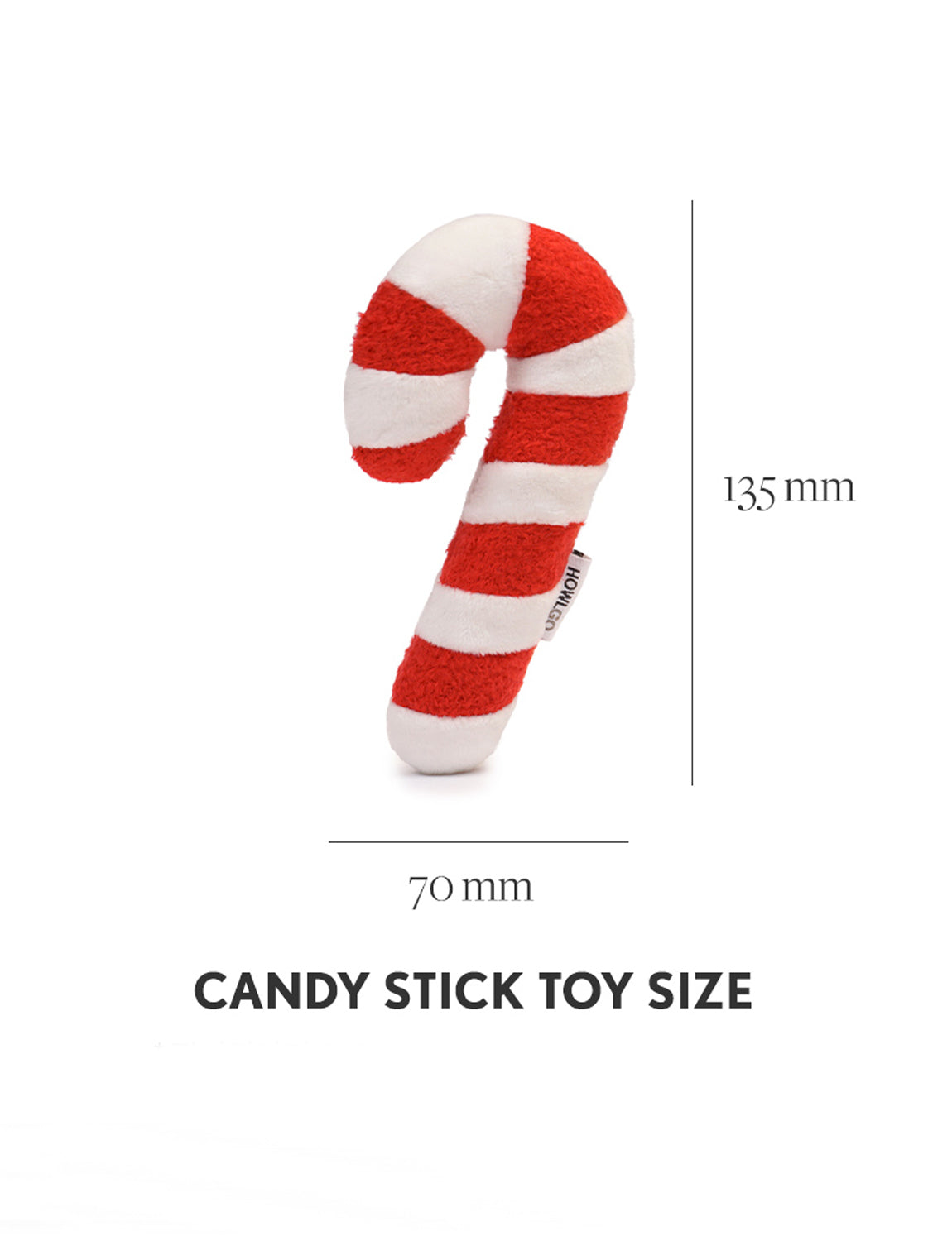 X-Mas Candy Stick Dog Toy