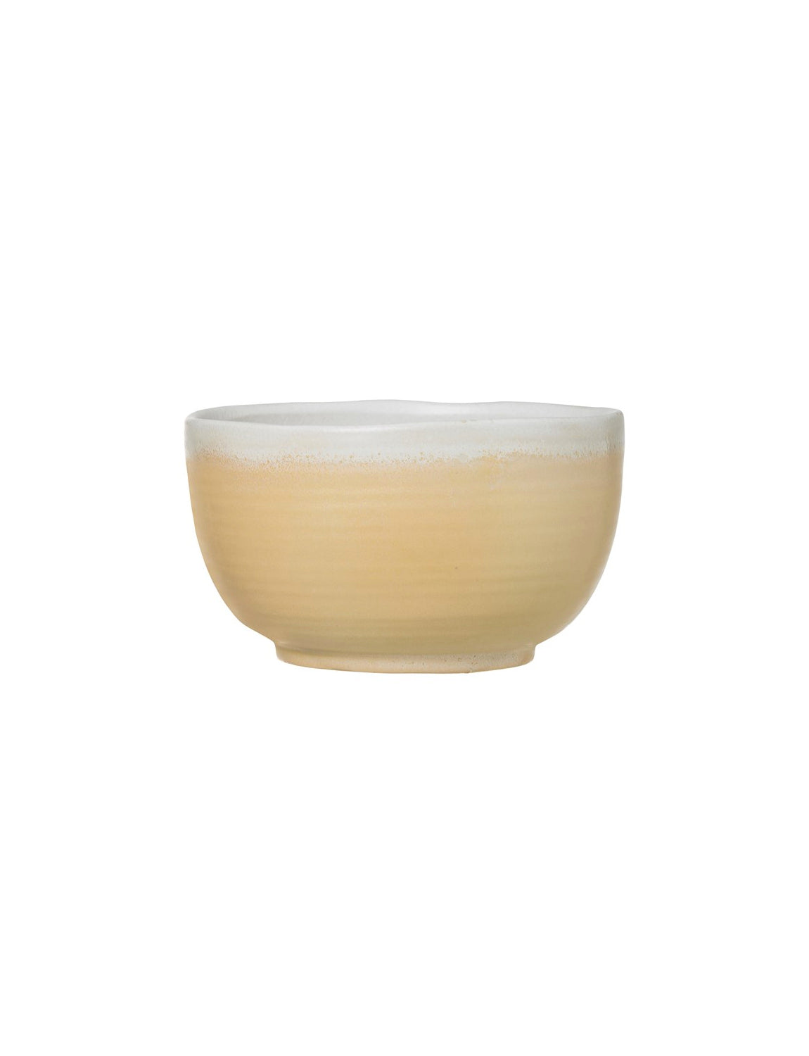 Reactive Glaze Stoneware Bowl, cream 7"