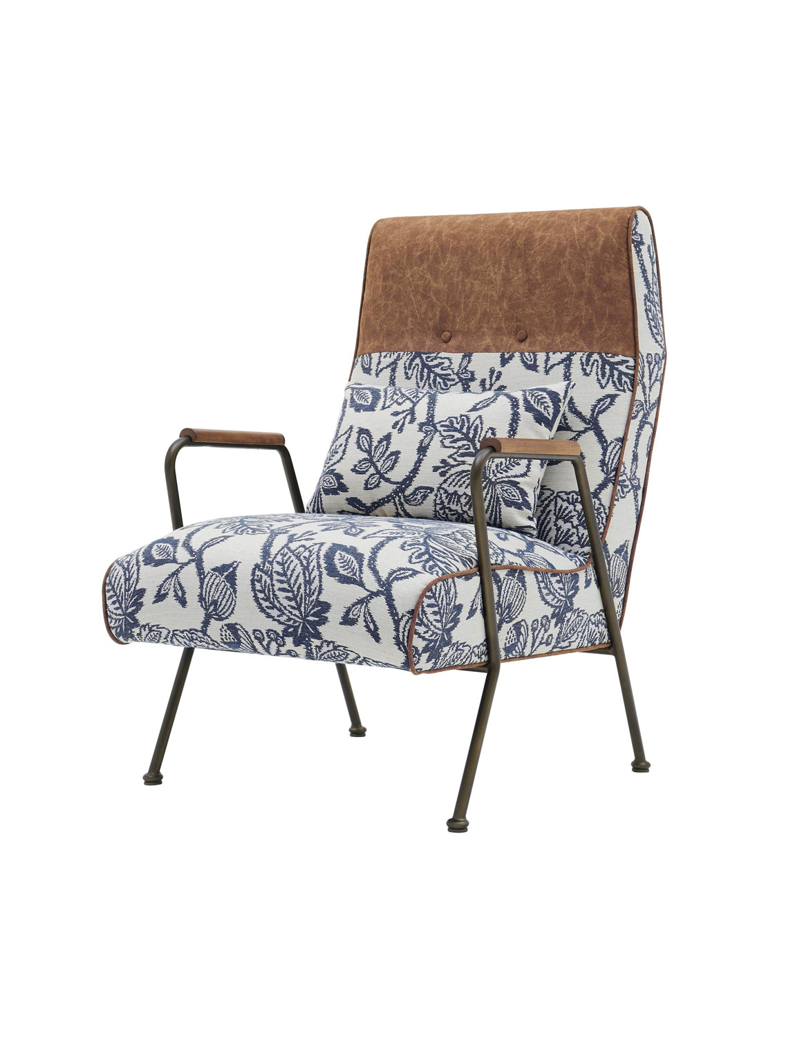 Kally Accent Chair, azure floral