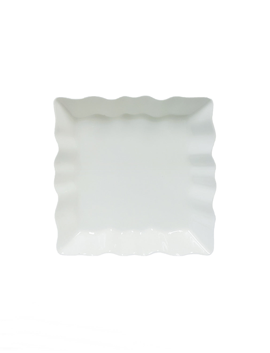 Twig White Serving Lace Square Plate, large