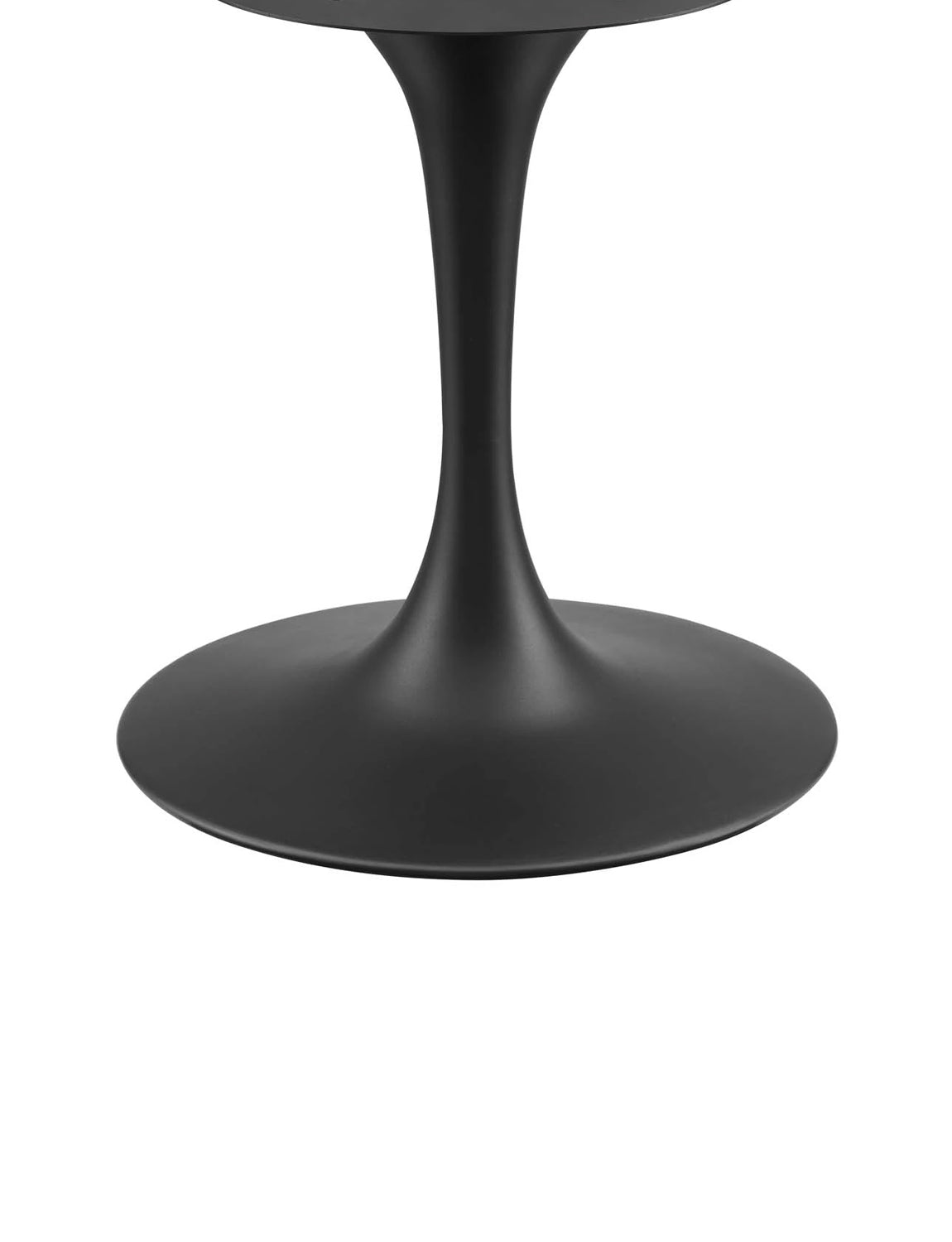 Lily Cherry Walnut Oval Dining Table, black base
