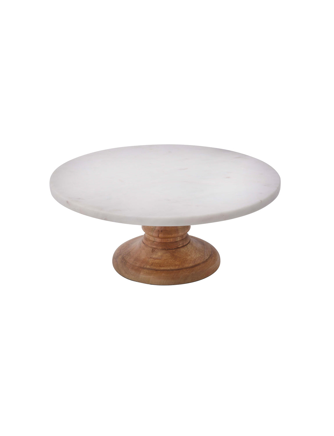 Large Marble Plate on Mango Wood Stand