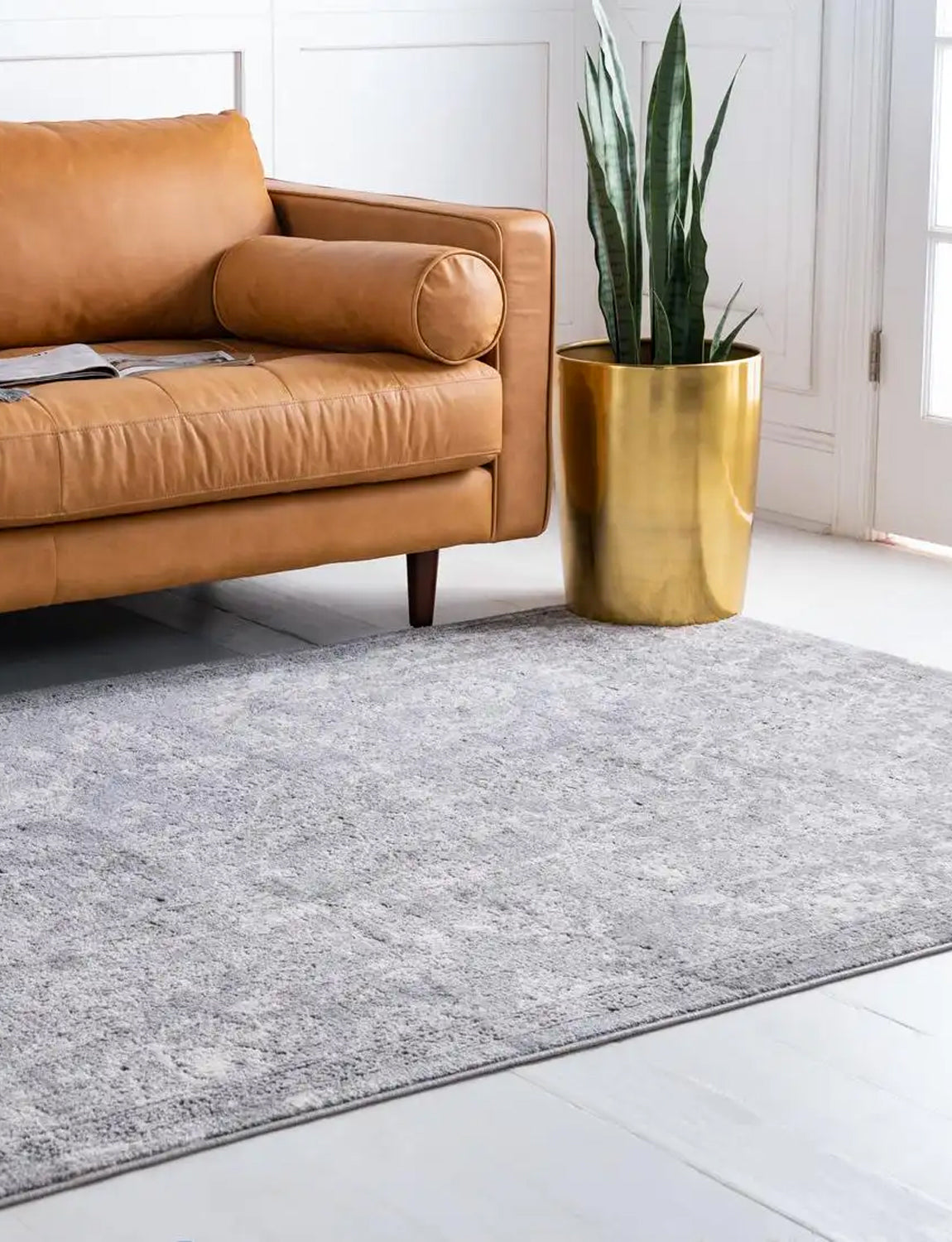 Classica Grey Rectangle Rug, 5x10, 8x10, & 9x12 Size