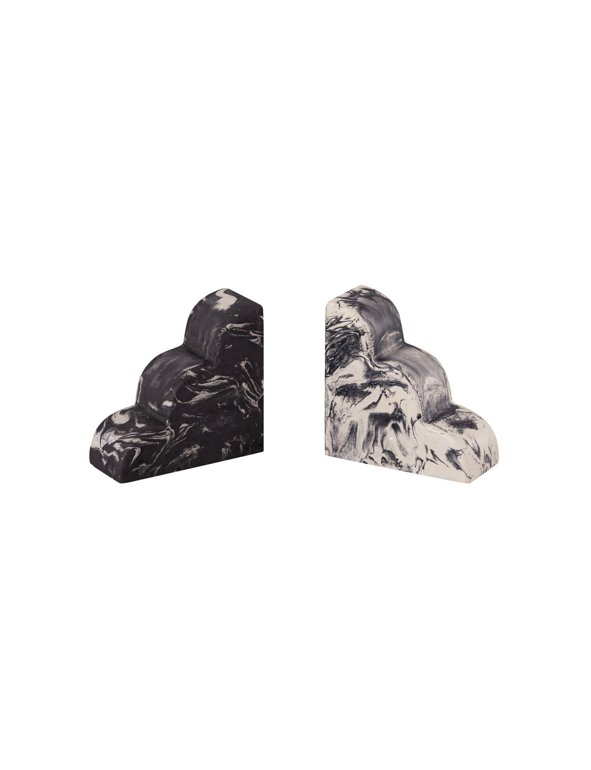 Cloud Marble Bookends