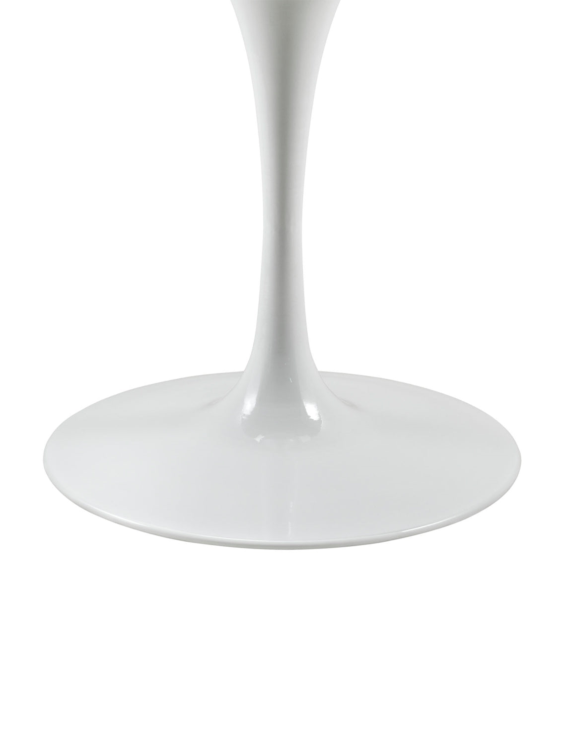 Lily Round Marble Dining Table, white base