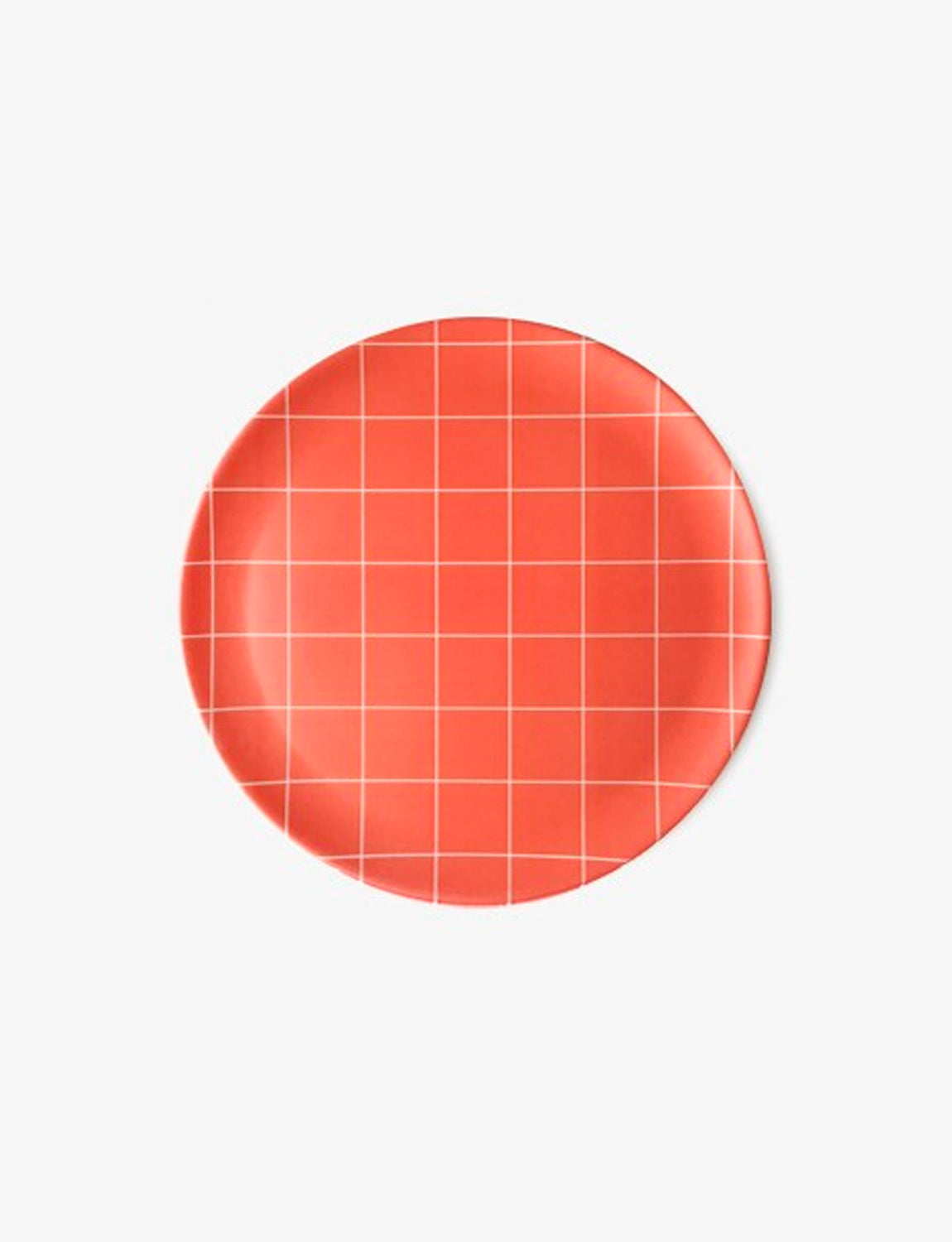 Xenia Taler Red Grid Side Plate 8"